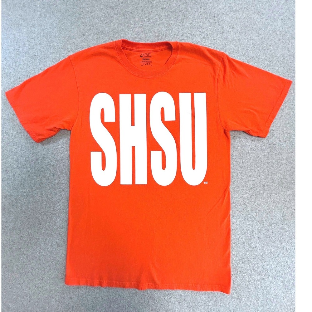 Port and Company T-Shirt Mens Medium Orange SHSU Sam Houston State University‎
